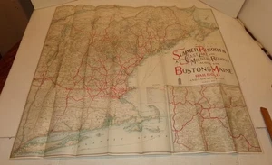 SOMMERRESORTS 1910, KÜSTE, SEE, MT. REGIONEN BOSTON & MAINE EISENBAHNKARTE - Bild 1 von 18