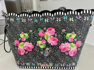 Betsey Johnson Confetti Garden Party Tote Bag Floral Butterfly NWT - Image 1 of 4