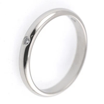 Alianza de boda CARTIER 1 PD anillo talla 49/US4 3/4 Pt950 damas joyería S#137872 Foto 1 de 4