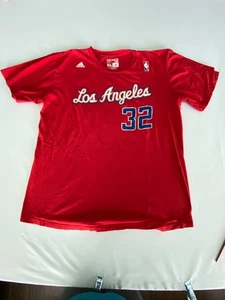 Adidas Los Angeles Clippers Red T-Shirt Blake Griffin #32 Men's Size XL - Picture 1 of 9