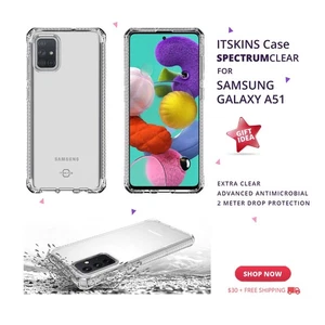 ITSKINS Samsung Galaxy A51 Mobile Phone Case Spectrum Clear GIFTS50 ID ITS02 - Picture 1 of 20