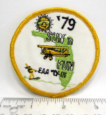 Vintage 1979 EAA Fly In Sun N Fun Patch Florida Environmental Aircraft Assn - Image 1 of 3