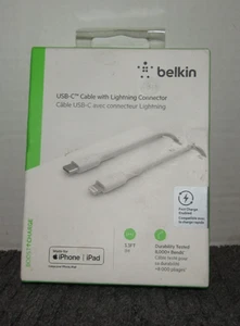 Belkin Boost Charge USB-C Cable with Apple Connector. 1M/3.3FT. iPhone. Sync.New - Picture 1 of 4