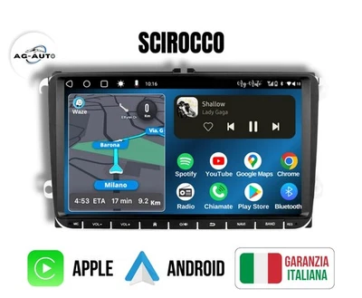 Volkswagen Scirocco KIT COMPLETO | 9 pollici Autoradio 2 Din + Carplay + GPS - Immagine 1 di 4