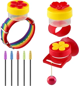 Juego de 3 paquetes de alimentadores de mano para colibríes de mano alimentadores ajustables para muñeca - Imagen 1 de 12