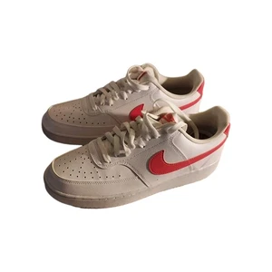 New Women's Low Court Vision  White Nike Sneakers with Pink  Swoosh Size 11 - Picture 1 of 5