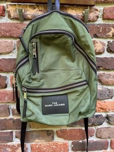 The Marc Jacobs Backpack Nylon Silver Tone Hardware Medium Size Green - Picture 1 of 12