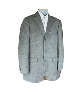 Emanuel Ungaro Herren Blazer Sport Mantel Anzug Jacke Grau 3 Knöpfe 100% Wolle 37R - Bild 1 von 18