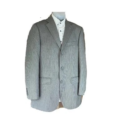 Blazer Abrigo Deportivo Traje Chaqueta Gris 3 Botones 100% Lana 37R Emanuel Ungaro Hombres Foto 1 de 4