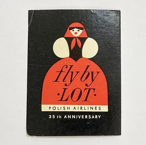 LOT POLISH AIRLINES 35 th anniversary luggage label decal - Bild 1 von 2