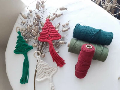 Macrame Tree Ornament / Christmas Ornament / Tree Ornament / Handmade Ornament  - Image 1 of 4