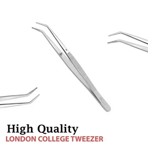 Dental London Tweezer College Plier Non-Locking Serrated Tips - Picture 1 of 3