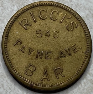 Ricci's Bar 546 Payne Ave Trade St Paul MN Minnesota Token T570 - Picture 1 of 5
