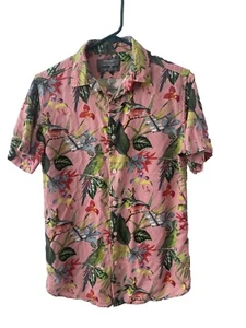 Primark Slim Fit Shirt bird Paradise and Plants Size Small - Picture 1 of 4