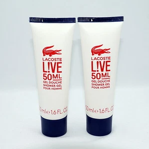 LACOSTE LIVE POUR HOMME SHOWER GEL 2X50ML (PROMO SIZE)  - Picture 1 of 1