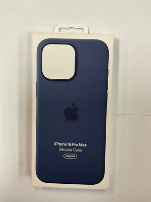 Apple Oem Silicone Case with MagSafe for iPhone 16 Pro Max MYYU3ZMA - Denim - Image 1 of 2