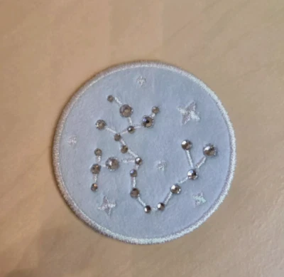NEW Stoney Clover Sagittarius Star Constellation Zodiac crystal sky blue patch - Image 1 of 2