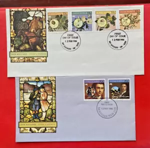 1986 Cooks Voyage set of 6 Stamps on 2 FDC Special Postmark - Picture 1 of 2