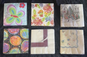 NAPKINS VARIETY (110 IN ALL) Beverage/Cocktail Napkin for Decoupage 6 PACKS - Picture 1 of 2
