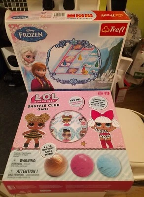 FROZEN SNAKES & LADDERS & LOL SURPRISE SHUFFLE CLUB NEW 2 GREAT KIDS GAMES - Image 1 of 4