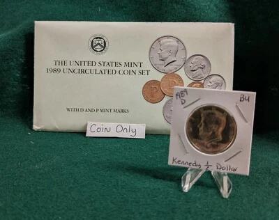 1989 D Kennedy Half Dollar Uncirculated US Mint - Image 1 of 2