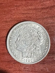 1921 P Morgan Silver Dollar AU 55 - Picture 1 of 2