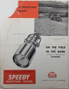 Original Speedy Moisture Testers Brochure, AF, c 1950's - Picture 1 of 4