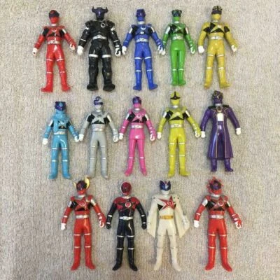 Power Rangers Uchu Sentai Kyuranger Soft Vinyl Figure 14p Set Megazord BANDAI JP - Image 1 of 4