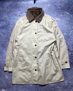 Woman’s Trench Coat Spring Barbour Newmarket Cotton Beige Jacket UK 16 USA 12 - Picture 1 of 12