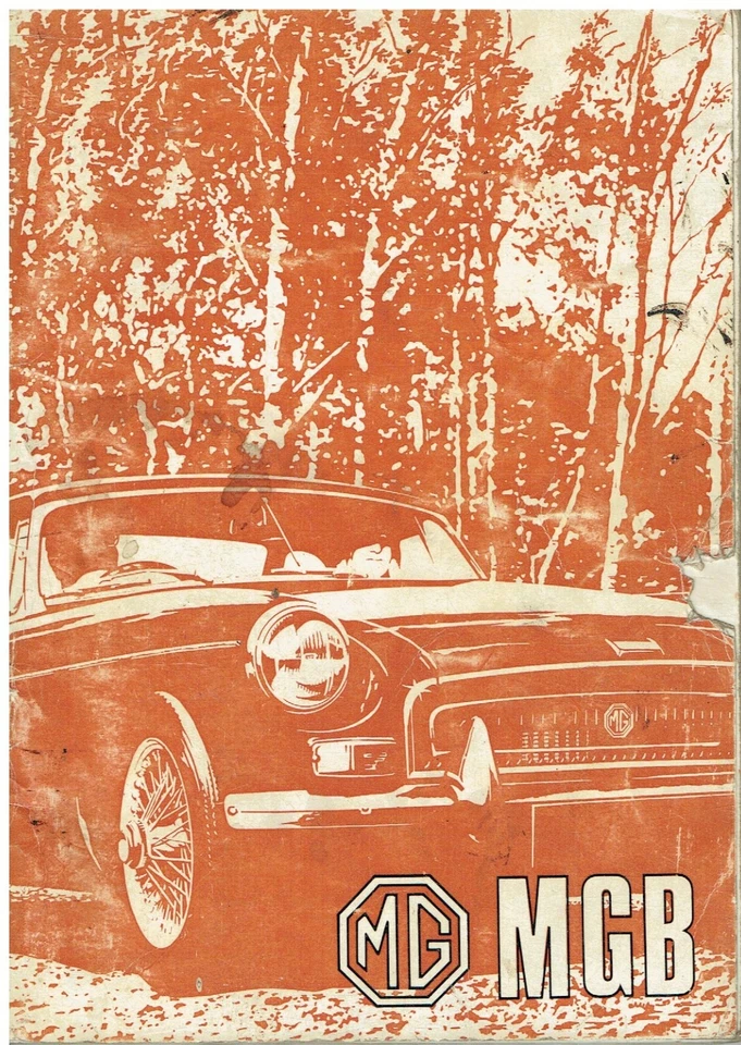MG MGB ROADSTER & GT CUPÉ ORIG. Manual de instrucciones y mantenimiento del propietario 1970 Foto 1 de 1