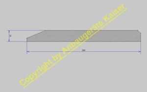 Schürfleiste Messerstahl 500HB (wie Hardox 500) Querschnitt 200x20mm bis 300cm - Bild 1 von 1