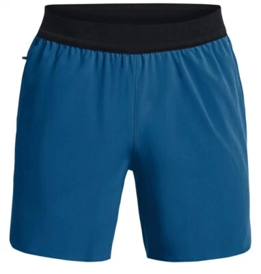 Novo shorts UA Under Armour Peak tecido azul preto 1376782 426 masculino tamanho GG - Imagem 1 de 4