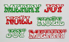 Merry Joy Noel Christmas Word Title  Die Cut 6 Pc Scrapbooking Embellishment