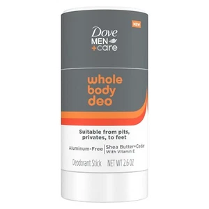 Dove Men+Care Whole Body Deo Aluminum-Free Deodorant Stick Shea Butter 2.6 oz - Picture 1 of 8