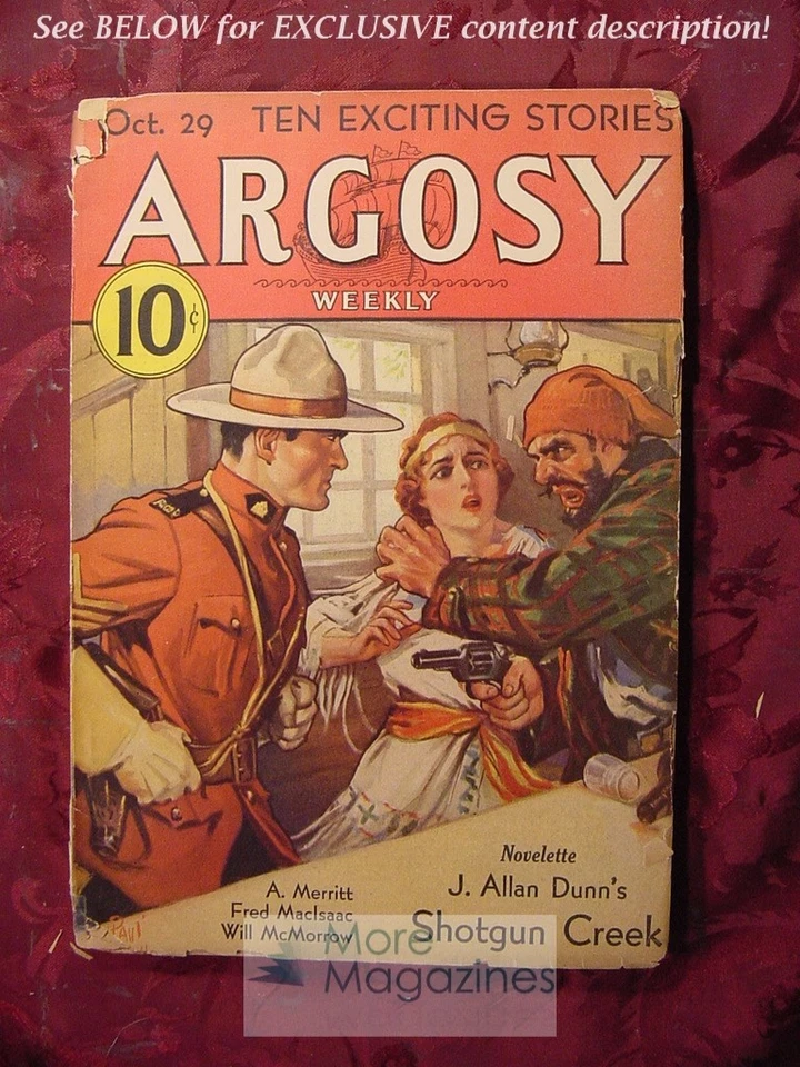 ARGOSY October 29 1932 PAUL STAHR J. ALLAN DUNN LOWELL THOMAS FRED MACISAAC  - Image 1 of 1