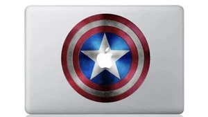 Captain America πΊπΈ Shield Apple MacBook Air+Pro13" retina Sticker Brand-new - Picture 1 of 5