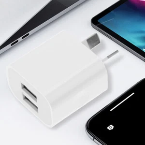 Portable Power Adapter 2-Port USB AU Plug Phone Charger 5V 2A for Mobile Phone - Zdjęcie 1 z 11
