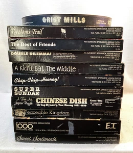 Lot of 11 Puzzles Springbok E.T. Chinese Dish Chip-Hooray Eat the Middle Dilemma - Picture 1 of 8