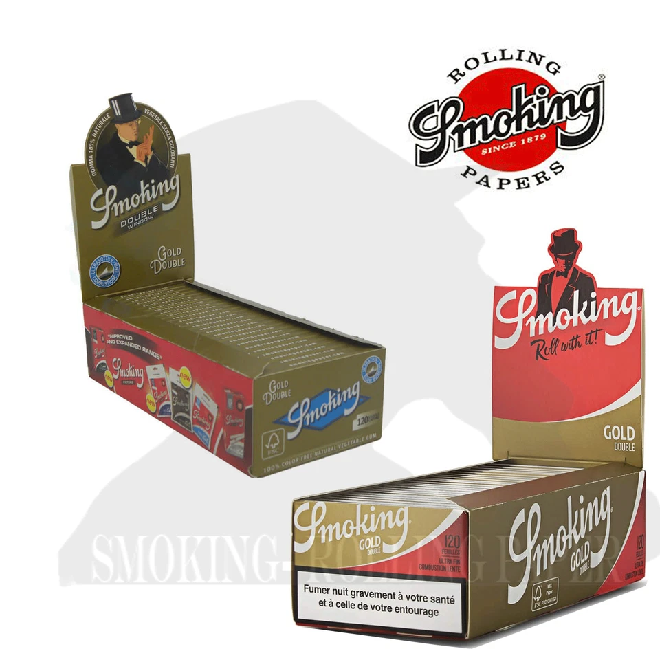 Cartine SMOKING Gold Corte Double - Confezione 25 Libretti