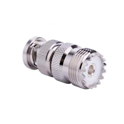 BNC Male Plug to SO239 UHF Female Jack RF Coaxial Adapter Connector - Image 1 of 4