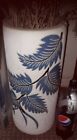 Tall extra large turquoise leaves white approx 3ft porch hall hotel heavy vase 