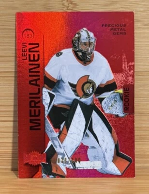 2023-24 SkyBox Metal Universe Leevi Merilainen Precious Metal Gems Rookie /100 - Image 1 of 2