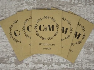 PAQUETE DE SEMILLAS DE FAVOR DE BODA PERSONALIZADO - DISEÑO INICIAL - CORONA - Imagen 1 de 2