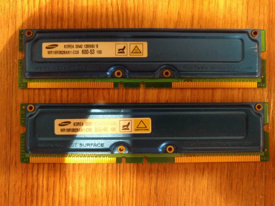 Two sticks of Samsung  computer memory 128 MB - Image 1 of 1