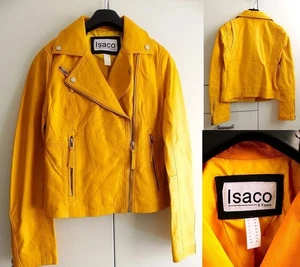 Lederjacke Bikerjacke Echtleder Jacke Leder Biker Isaco & Kawa Gr. 38 - Bild 1 von 6