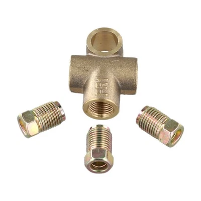 Brake Pipe Unions 10mm X 1mm 3 Way Copper Distributor For 3/16" Brake Pipe - Image 1 of 4