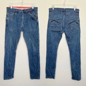 Dainese Italy Sunville Skinny Slim Motorcycle Jeans Medium Wash Cotton Men's 33 - Picture 1 of 13