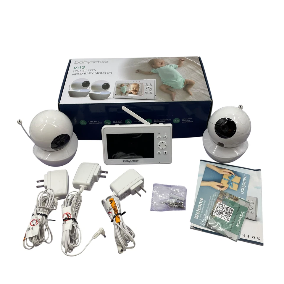 Monitor de bebé video digital inalámbrico Babysense V43 4,3" blanco #U7338 (TC) Foto 1 de 4