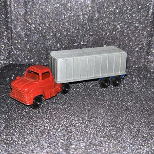 Remolque de carga TOOTSIETOY 1960 rojo cabina tractor y plateado R710 - Imagen 1 de 5