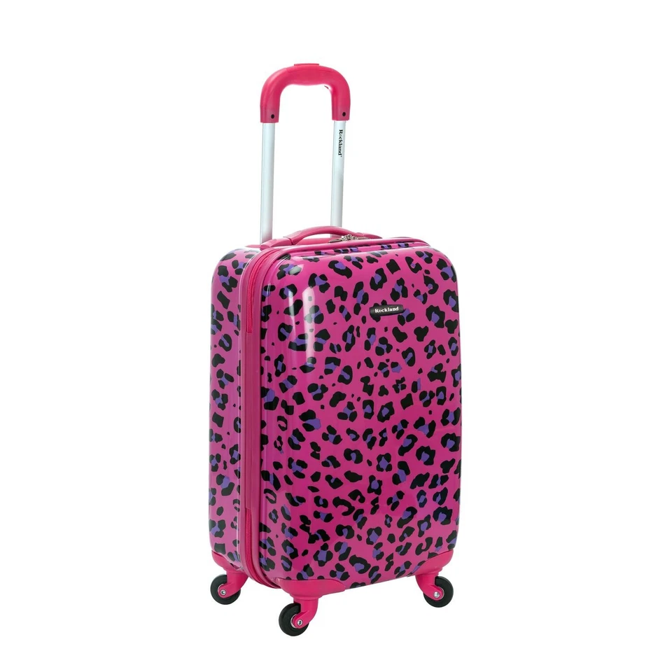 Rockland 20 Polycarbonate Carry On- F191-magentaleopard Luggage Bag - Image 1 of 1